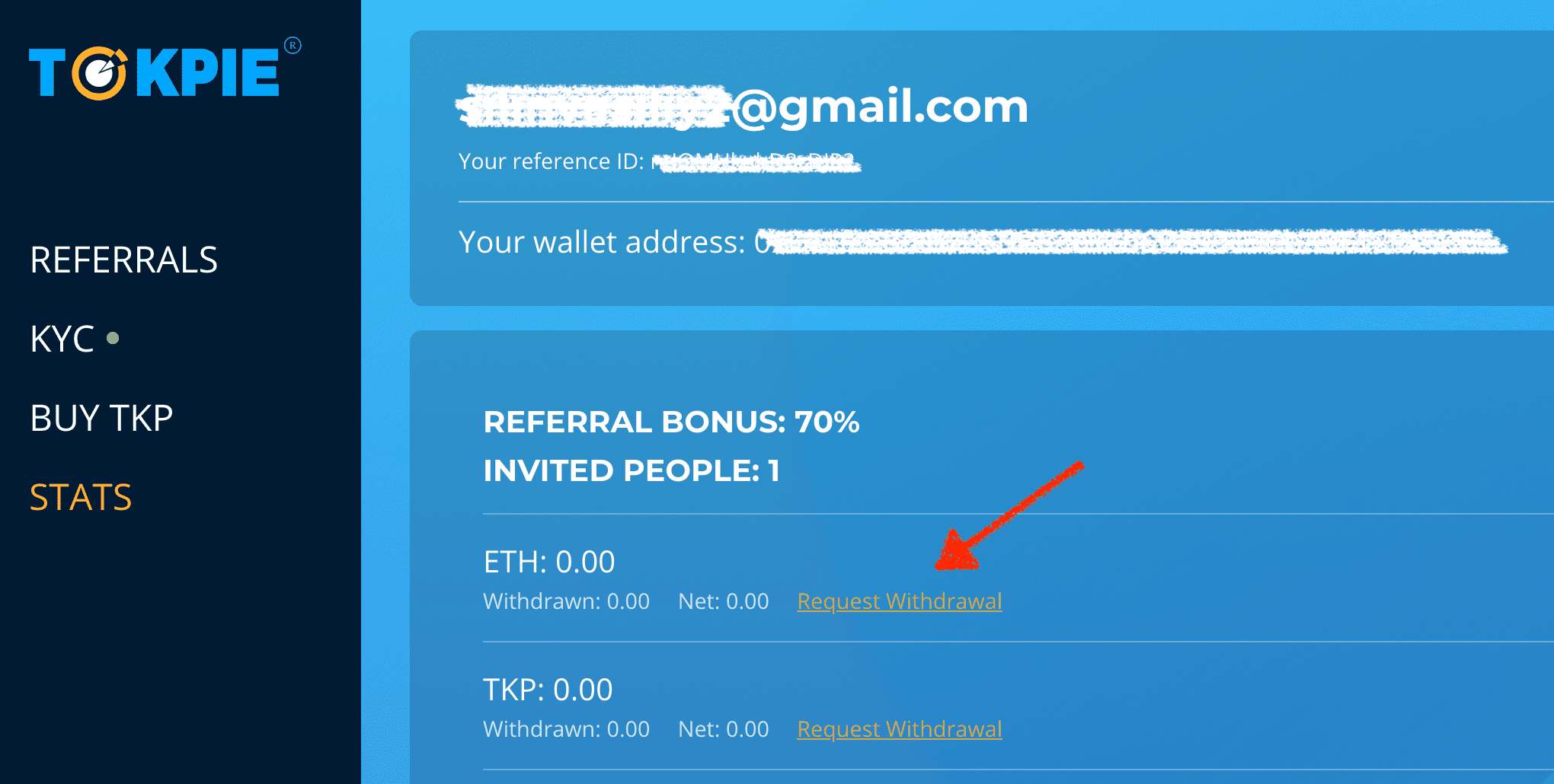 withdraw referral income