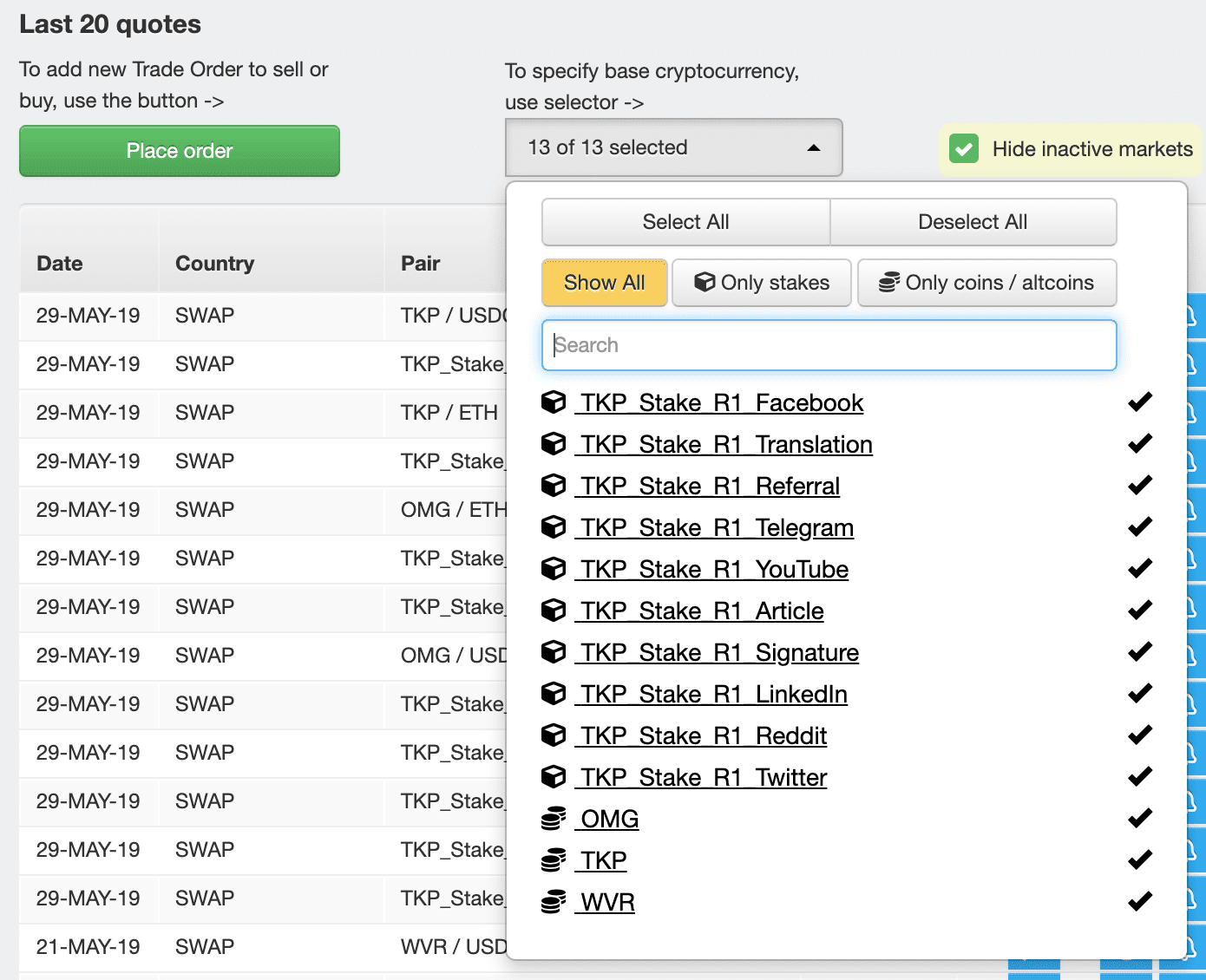 tokpie exchange