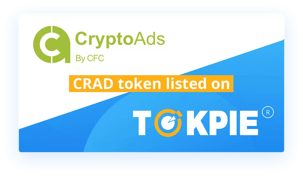 CryptoAds (CRAD) Token Listed on Tokpie