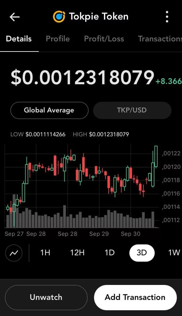 TOKPIE (TKP) is Available on Blockfolio