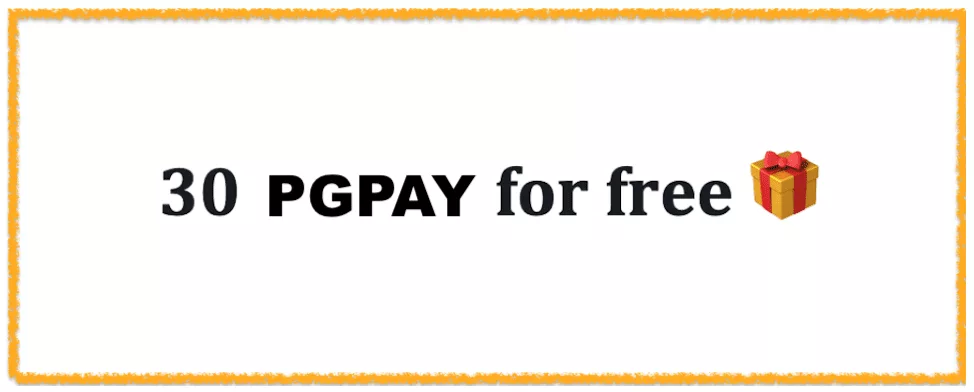 Get 30 PGPAY tokens for free