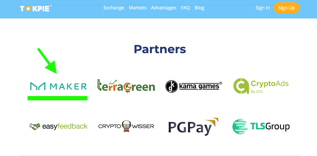 Maker partners Tokpie