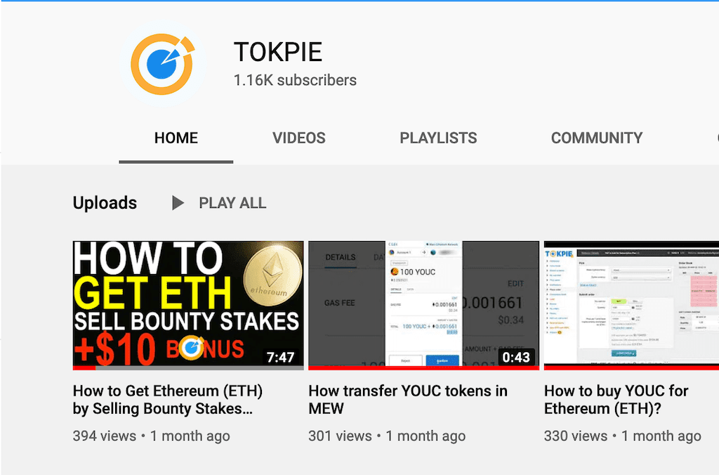 Tokpie on YouTube