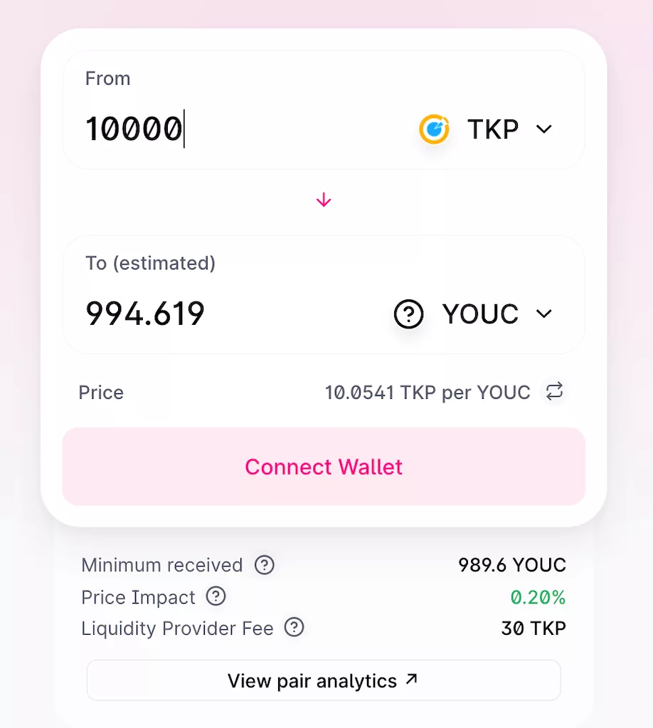 swap TKP and YOUC 