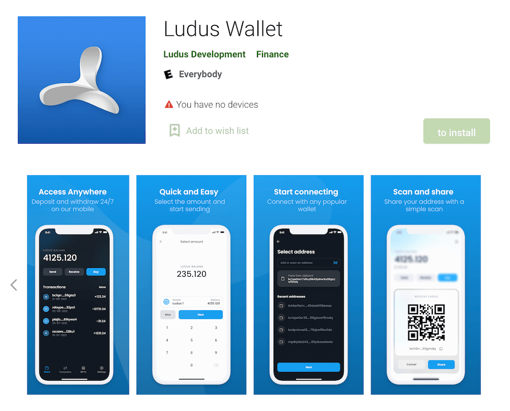 Ludus's mobile app