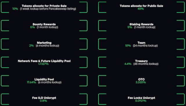 initial allocation of CheckDot tokens