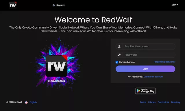 Redwaif web application