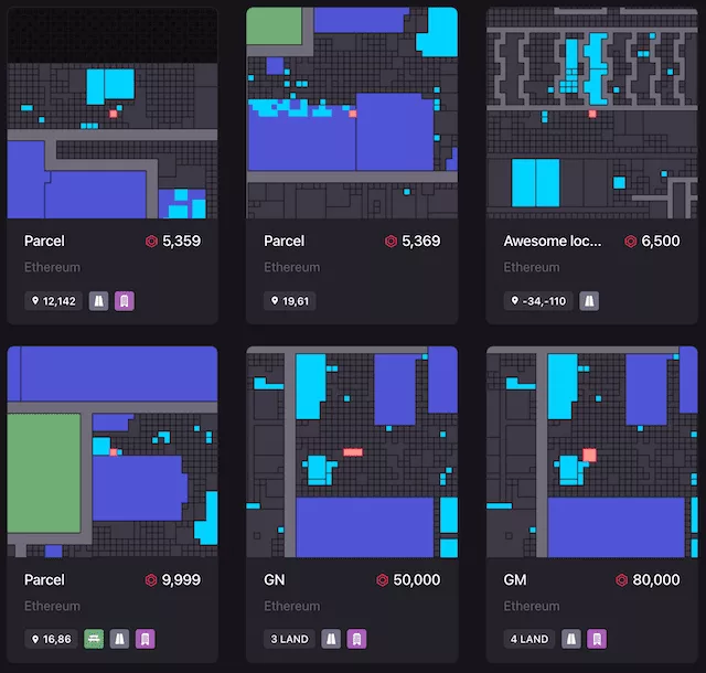 Decentraland's lands