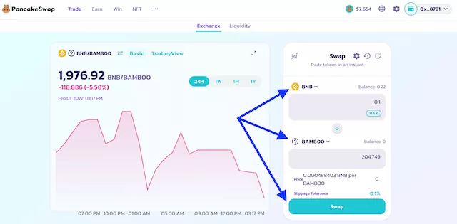 purchase BAMBOO token
