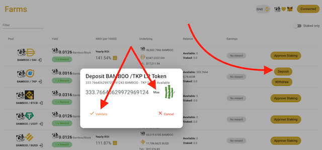 Validate LP-tokens provisioning