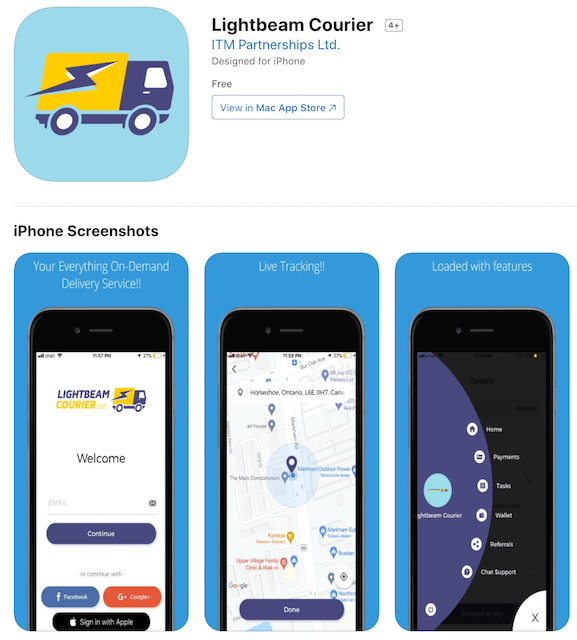 LIGHTBEAM's mobile App