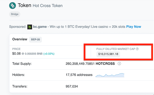 Market Cap tracking on Explorers