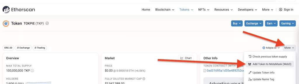 Alternative option to add coin logo to metamask via Coin-Explorer