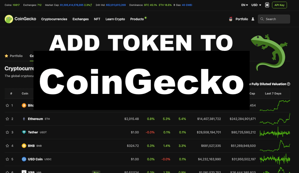 How to add token to Coingecko