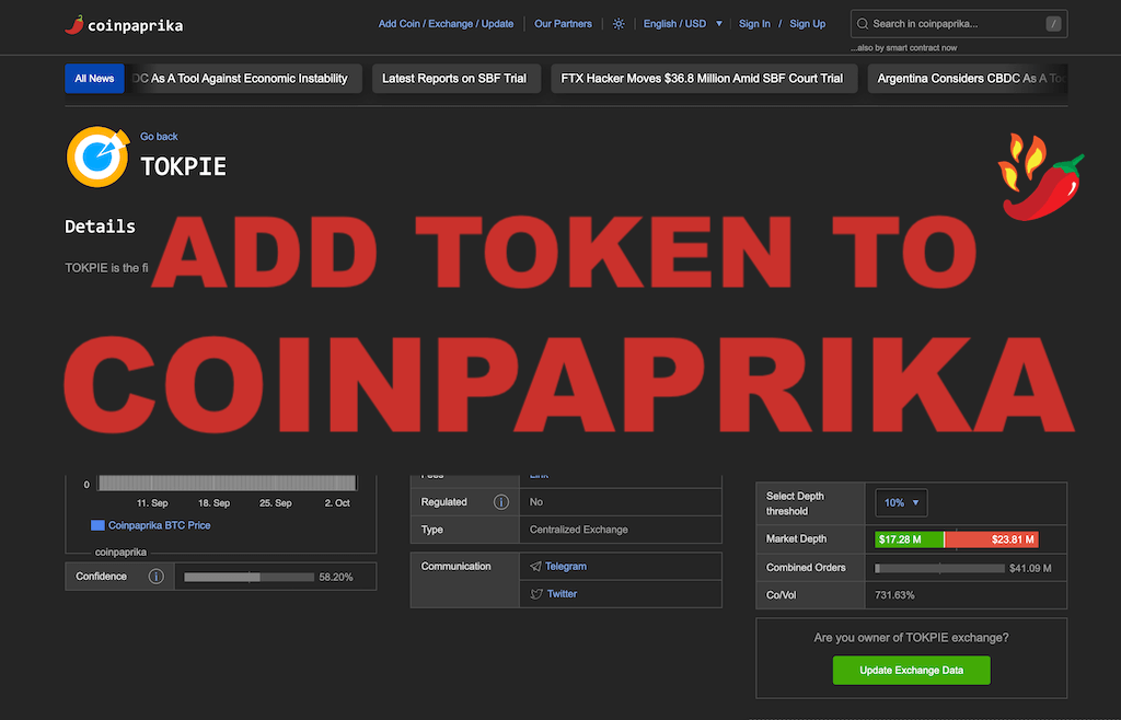 How to get listed on Coinpaprika
