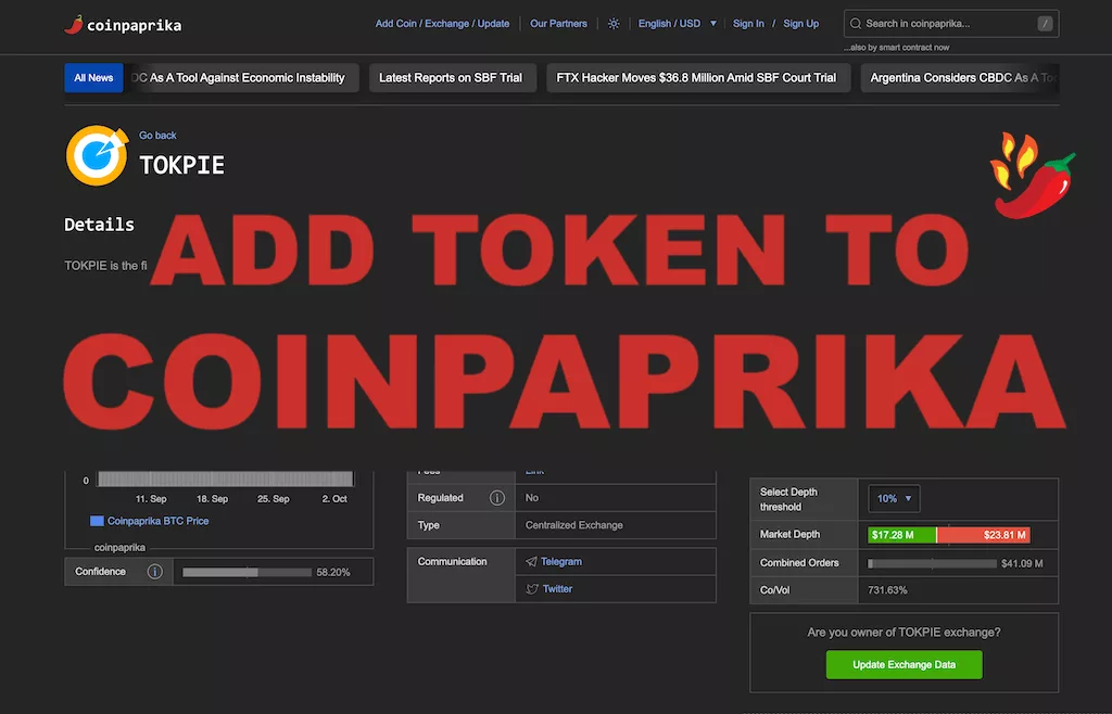 How to get listed on Coinpaprika