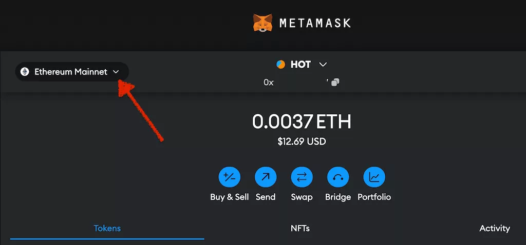 Activate Metamask