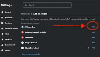 Adding Arbitrum One Network in MetaMask